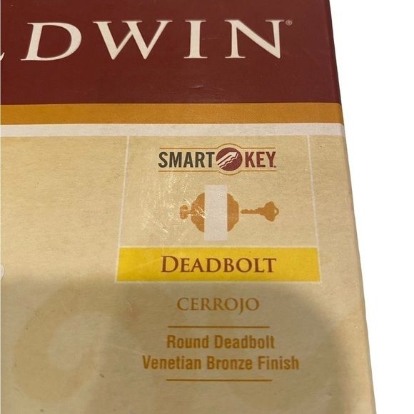 Baldwin Prestige Series Cerrojo Venetian Bronze Deadbolt w/SmartKey New in box - Picture 6 of 11